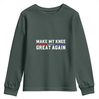 Funny Broken Knee Surgery Youth Sweatshirt Make My Knee Great Again Recovery