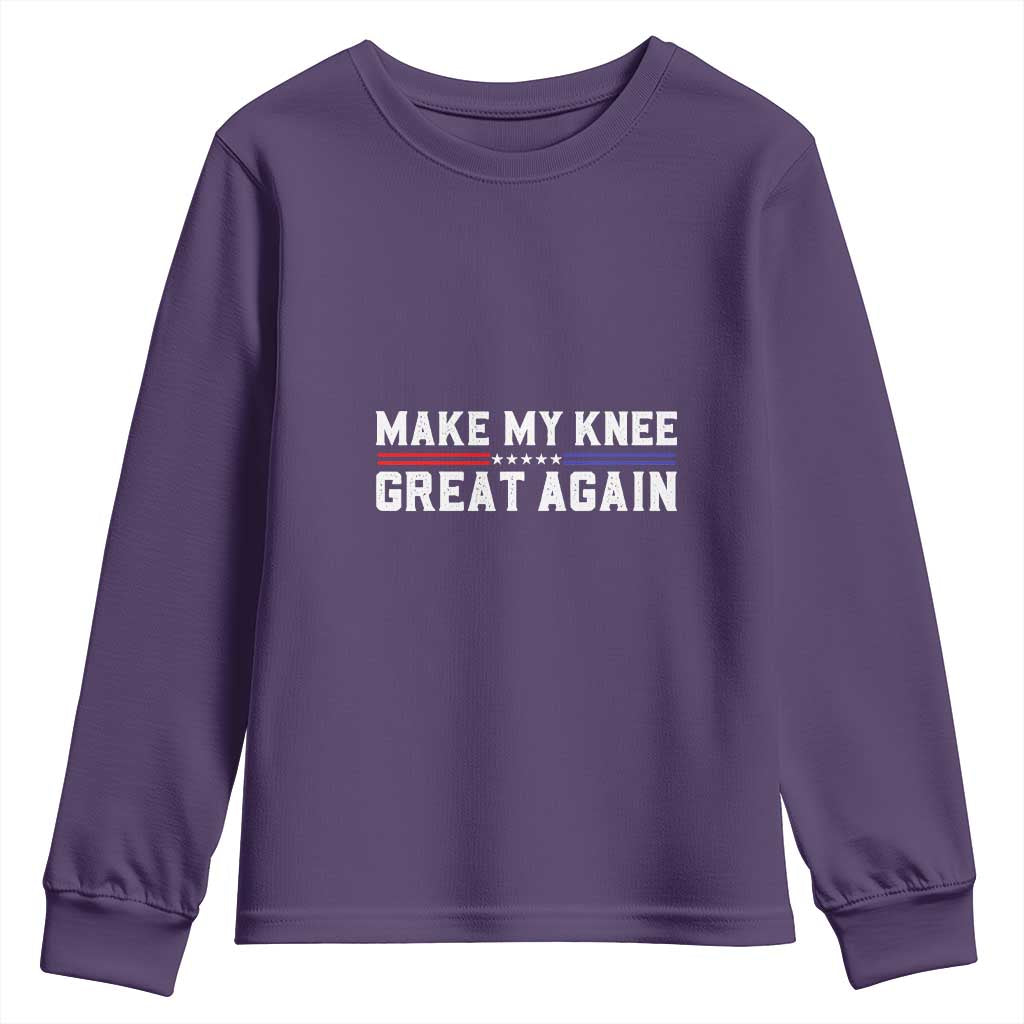 Funny Broken Knee Surgery Youth Sweatshirt Make My Knee Great Again Recovery