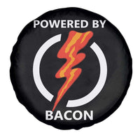 Funny Bacon Lover Spare Tire Cover Powered By Bacon Cured Pork Master