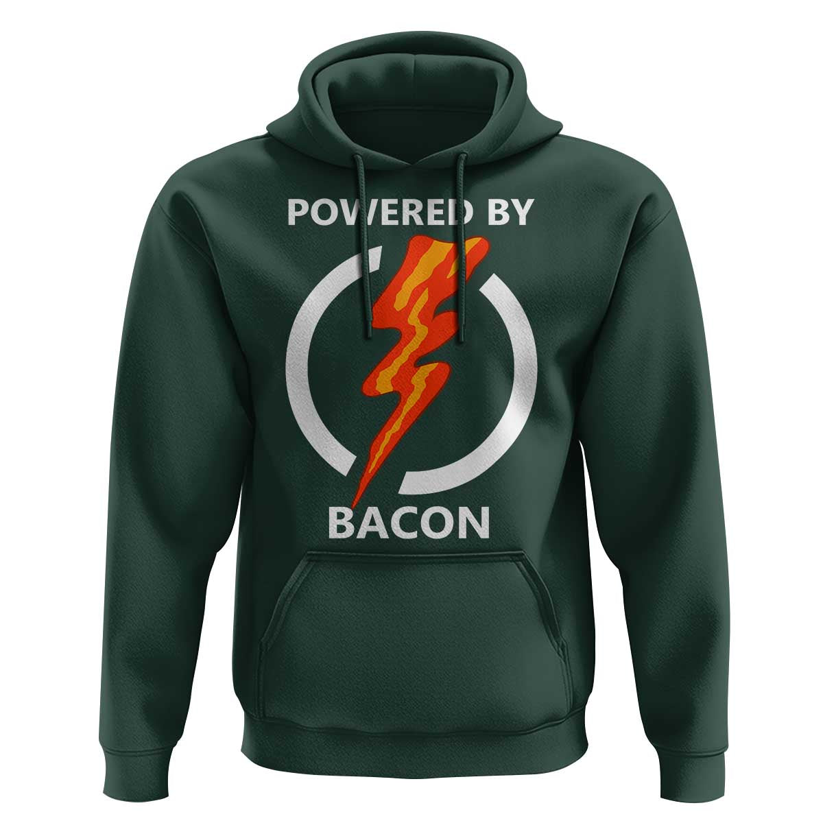 Funny Bacon Lover Hoodie Powered By Bacon Cured Pork Master