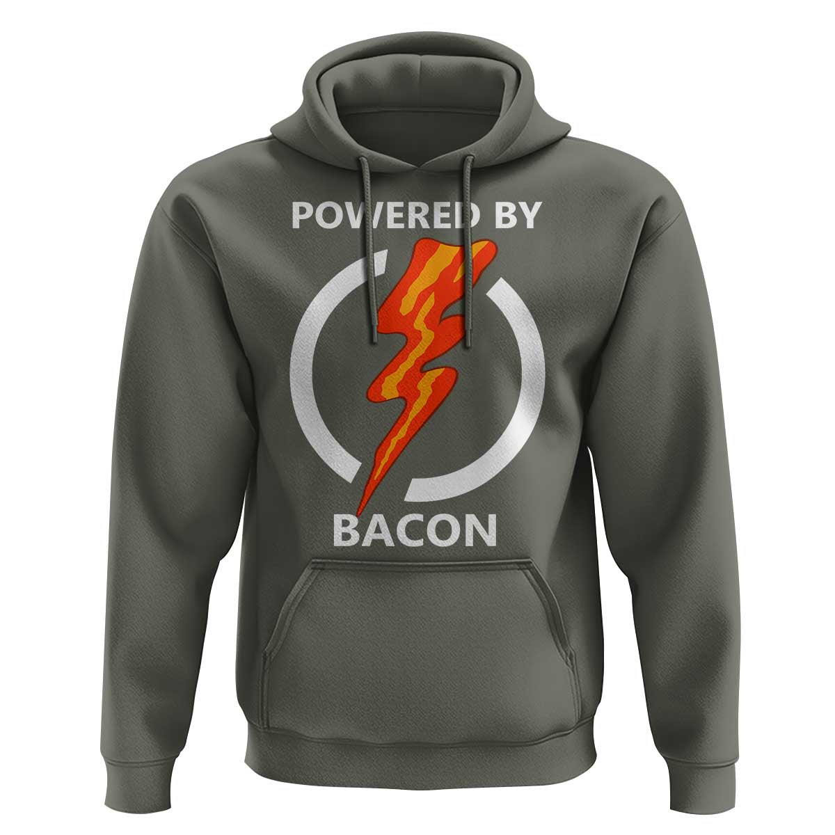 Funny Bacon Lover Hoodie Powered By Bacon Cured Pork Master