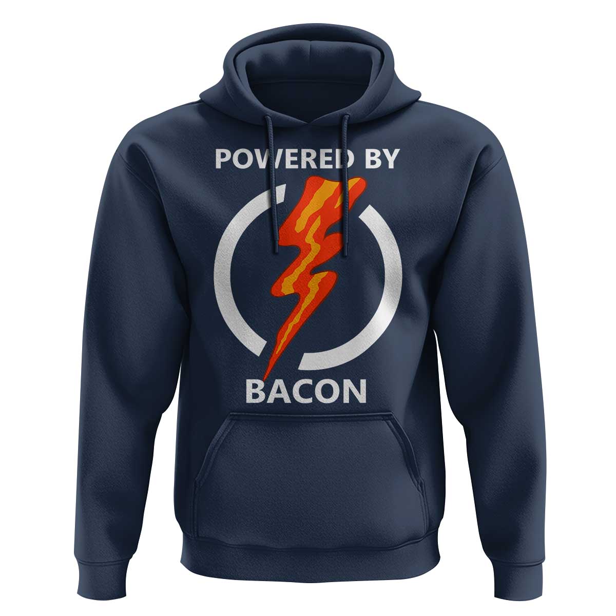 Funny Bacon Lover Hoodie Powered By Bacon Cured Pork Master
