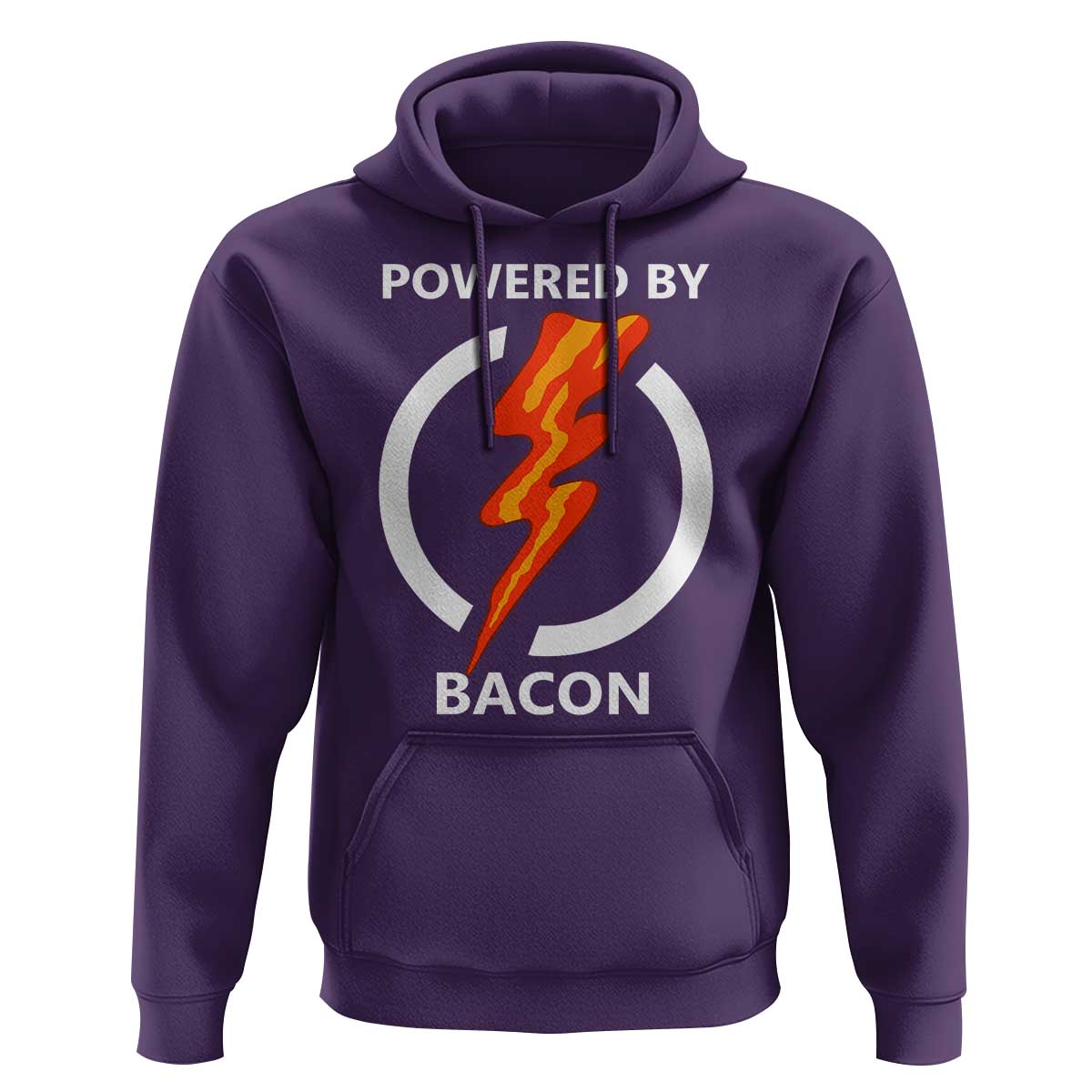 Funny Bacon Lover Hoodie Powered By Bacon Cured Pork Master