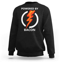 Funny Bacon Lover Sweatshirt Powered By Bacon Cured Pork Master