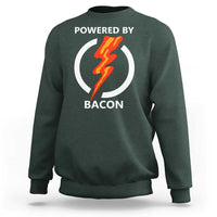 Funny Bacon Lover Sweatshirt Powered By Bacon Cured Pork Master