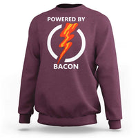 Funny Bacon Lover Sweatshirt Powered By Bacon Cured Pork Master