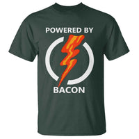 Funny Bacon Lover T Shirt Powered By Bacon Cured Pork Master