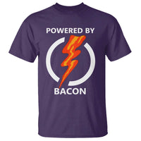 Funny Bacon Lover T Shirt Powered By Bacon Cured Pork Master
