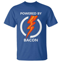 Funny Bacon Lover T Shirt Powered By Bacon Cured Pork Master