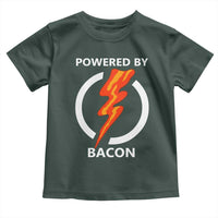 Funny Bacon Lover Toddler T Shirt Powered By Bacon Cured Pork Master