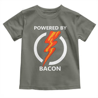 Funny Bacon Lover Toddler T Shirt Powered By Bacon Cured Pork Master