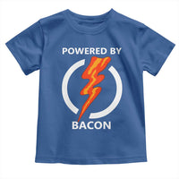 Funny Bacon Lover Toddler T Shirt Powered By Bacon Cured Pork Master
