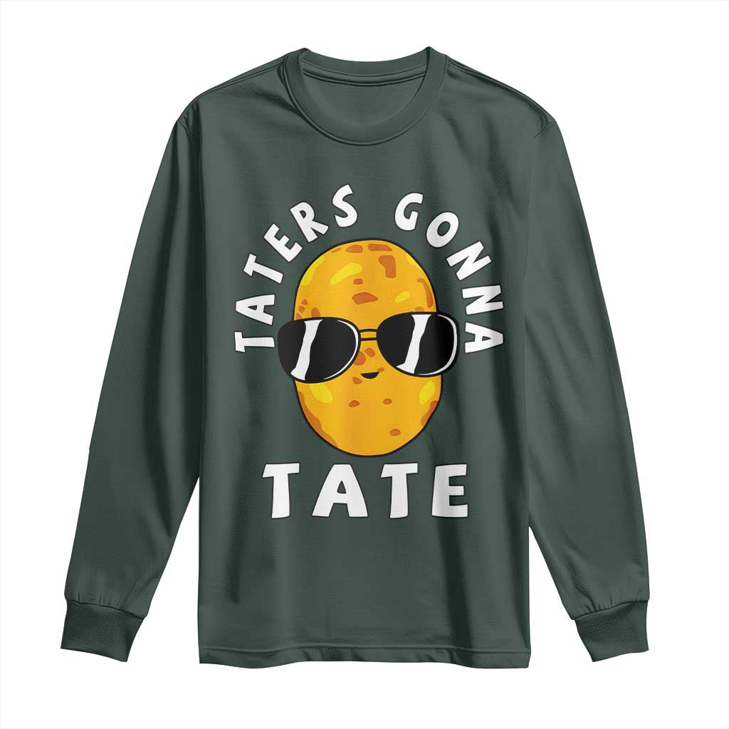Funny Tater Tot Long Sleeve Shirt Taters Gonna Tate Tots Meme Potato Made Foodie Lover