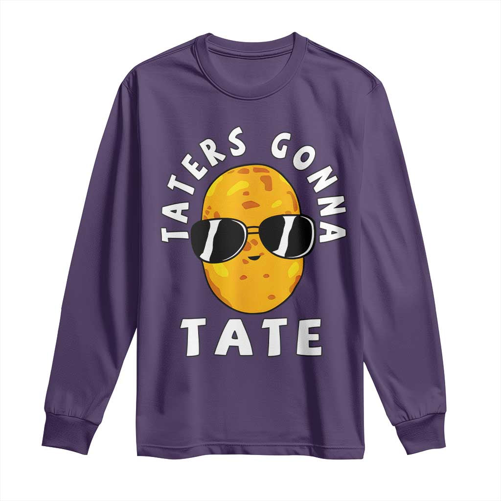 Funny Tater Tot Long Sleeve Shirt Taters Gonna Tate Tots Meme Potato Made Foodie Lover