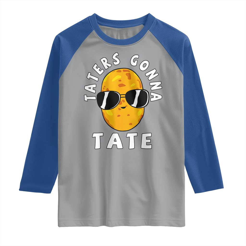 Funny Tater Tot Raglan Shirt Taters Gonna Tate Tots Meme Potato Made Foodie Lover