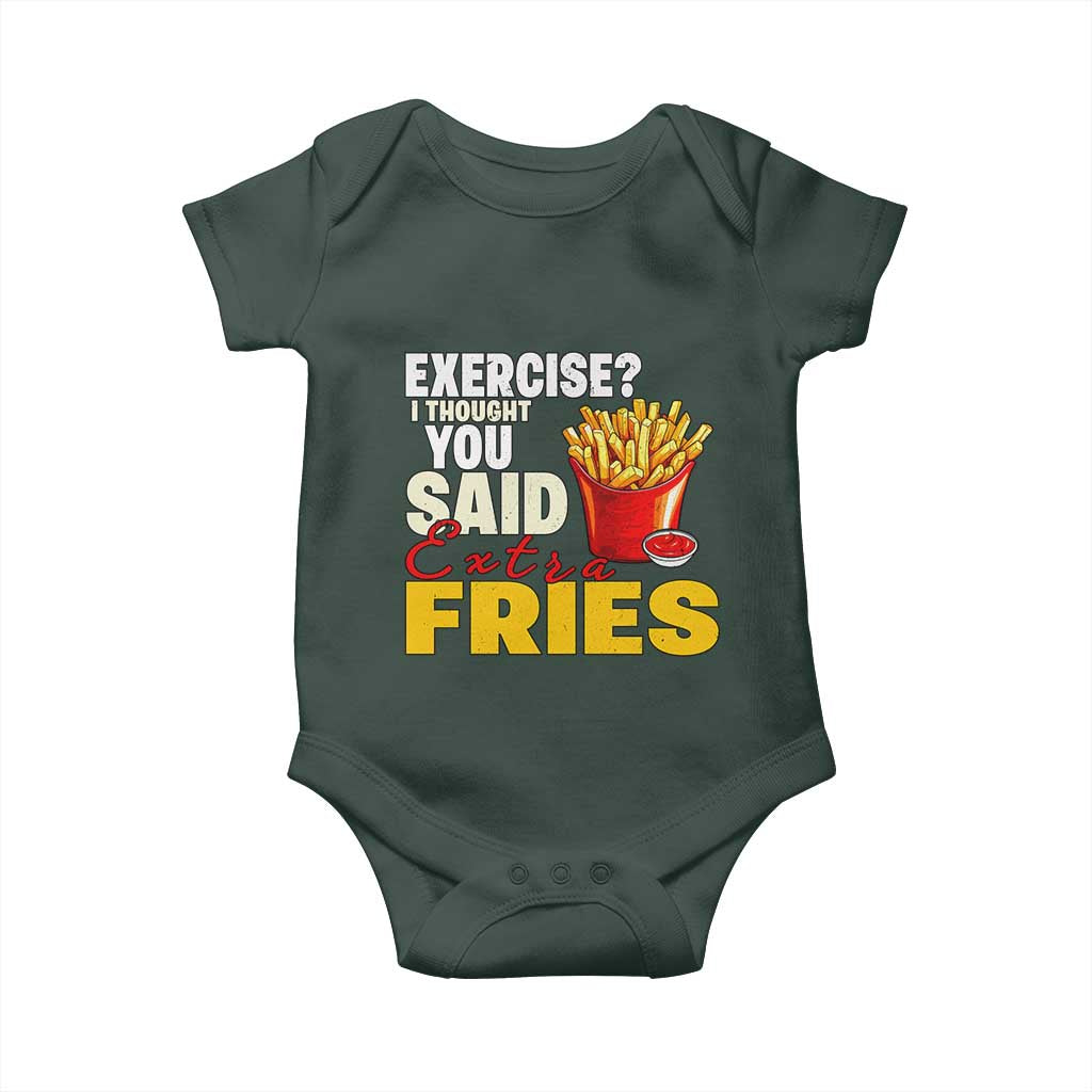 Funny French Fries Baby Onesie I Thought You Said Extra Fries Fast Food Fry Lover