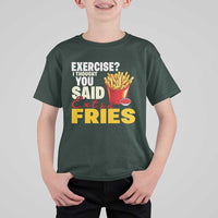 Funny French Fries T Shirt For Kid I Thought You Said Extra Fries Fast Food Fry Lover - Wonder Print Shop