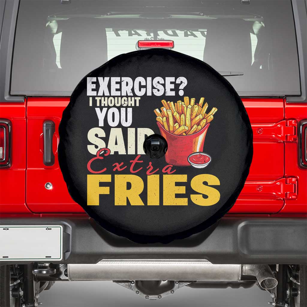 Funny French Fries Spare Tire Cover I Thought You Said Extra Fries Fast Food Fry Lover