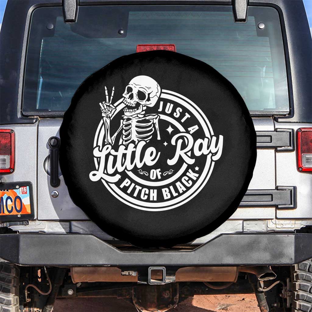Funny Saying Skeleton Spare Tire Cover I'm Just A Little Ray Of Pitch Black Sarcastic