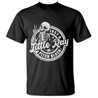 Funny Saying Skeleton T Shirt I'm Just A Little Ray Of Pitch Black Sarcastic