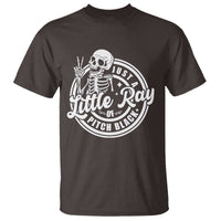 Funny Saying Skeleton T Shirt I'm Just A Little Ray Of Pitch Black Sarcastic