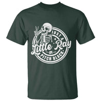 Funny Saying Skeleton T Shirt I'm Just A Little Ray Of Pitch Black Sarcastic