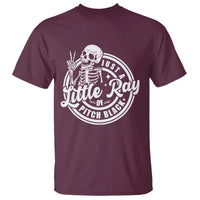 Funny Saying Skeleton T Shirt I'm Just A Little Ray Of Pitch Black Sarcastic