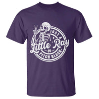 Funny Saying Skeleton T Shirt I'm Just A Little Ray Of Pitch Black Sarcastic