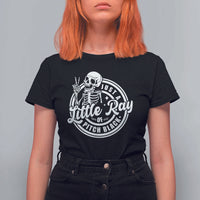 Funny Saying Skeleton T Shirt For Women I'm Just A Little Ray Of Pitch Black Sarcastic