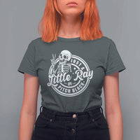 Funny Saying Skeleton T Shirt For Women I'm Just A Little Ray Of Pitch Black Sarcastic