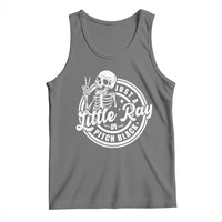 Funny Saying Skeleton Tank Top I'm Just A Little Ray Of Pitch Black Sarcastic