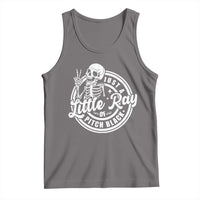 Funny Saying Skeleton Tank Top I'm Just A Little Ray Of Pitch Black Sarcastic