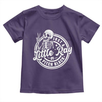 Funny Saying Skeleton Toddler T Shirt I'm Just A Little Ray Of Pitch Black Sarcastic