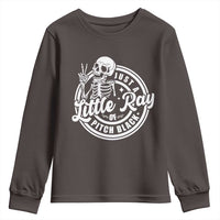 Funny Saying Skeleton Youth Sweatshirt I'm Just A Little Ray Of Pitch Black Sarcastic