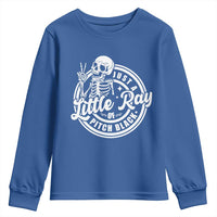 Funny Saying Skeleton Youth Sweatshirt I'm Just A Little Ray Of Pitch Black Sarcastic