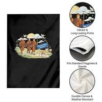 Walk for Peace Monks with Aloka the Dog Garden Flag Spiritual Pilgrimage Buddhist Inspired - Wonder Print Shop