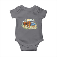 Walk for Peace Monks with Aloka the Dog Baby Onesie Spiritual Pilgrimage Buddhist Inspired - Wonder Print Shop