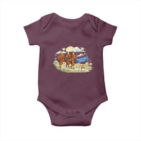 Walk for Peace Monks with Aloka the Dog Baby Onesie Spiritual Pilgrimage Buddhist Inspired - Wonder Print Shop