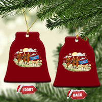 Walk for Peace Monks with Aloka the Dog Ceramic Ornament Spiritual Pilgrimage Buddhist Inspired - Wonder Print Shop