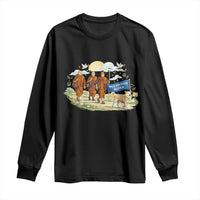 Walk for Peace Monks with Aloka the Dog Long Sleeve Shirt Spiritual Pilgrimage Buddhist Inspired - Wonder Print Shop