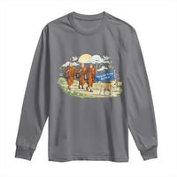 Walk for Peace Monks with Aloka the Dog Long Sleeve Shirt Spiritual Pilgrimage Buddhist Inspired - Wonder Print Shop