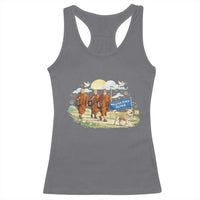 Walk for Peace Monks with Aloka the Dog Racerback Tank Top Spiritual Pilgrimage Buddhist Inspired - Wonder Print Shop