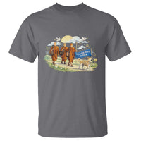 Walk for Peace Monks with Aloka the Dog T Shirt Spiritual Pilgrimage Buddhist Inspired - Wonder Print Shop
