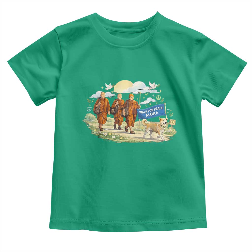 Walk for Peace Monks with Aloka the Dog Toddler T Shirt Spiritual Pilgrimage Buddhist Inspired - Wonder Print Shop