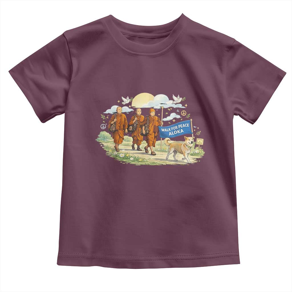 Walk for Peace Monks with Aloka the Dog Toddler T Shirt Spiritual Pilgrimage Buddhist Inspired - Wonder Print Shop