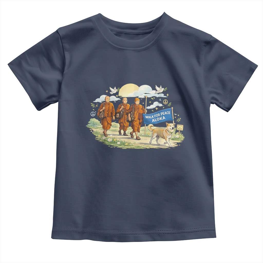 Walk for Peace Monks with Aloka the Dog Toddler T Shirt Spiritual Pilgrimage Buddhist Inspired - Wonder Print Shop