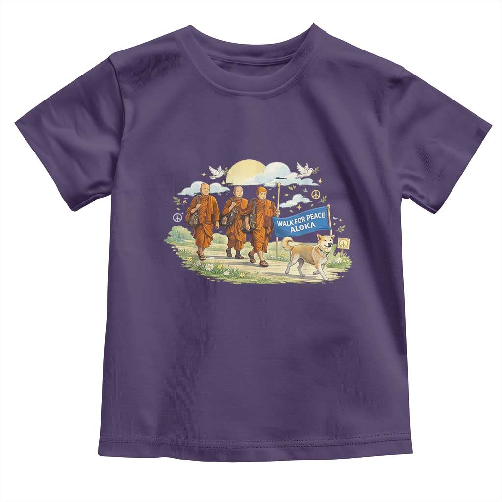 Walk for Peace Monks with Aloka the Dog Toddler T Shirt Spiritual Pilgrimage Buddhist Inspired - Wonder Print Shop