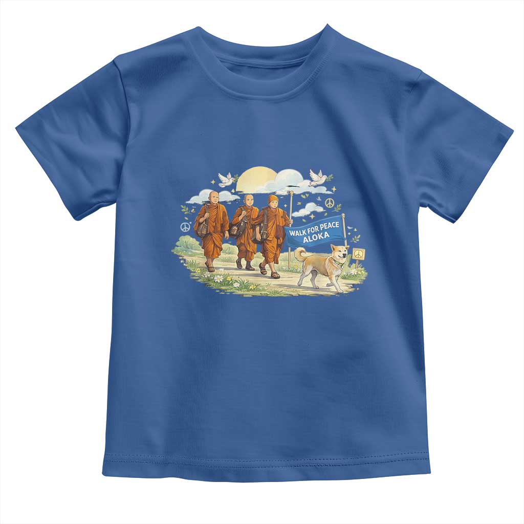 Walk for Peace Monks with Aloka the Dog Toddler T Shirt Spiritual Pilgrimage Buddhist Inspired - Wonder Print Shop