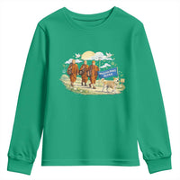 Walk for Peace Monks with Aloka the Dog Youth Sweatshirt Spiritual Pilgrimage Buddhist Inspired - Wonder Print Shop