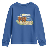 Walk for Peace Monks with Aloka the Dog Youth Sweatshirt Spiritual Pilgrimage Buddhist Inspired - Wonder Print Shop